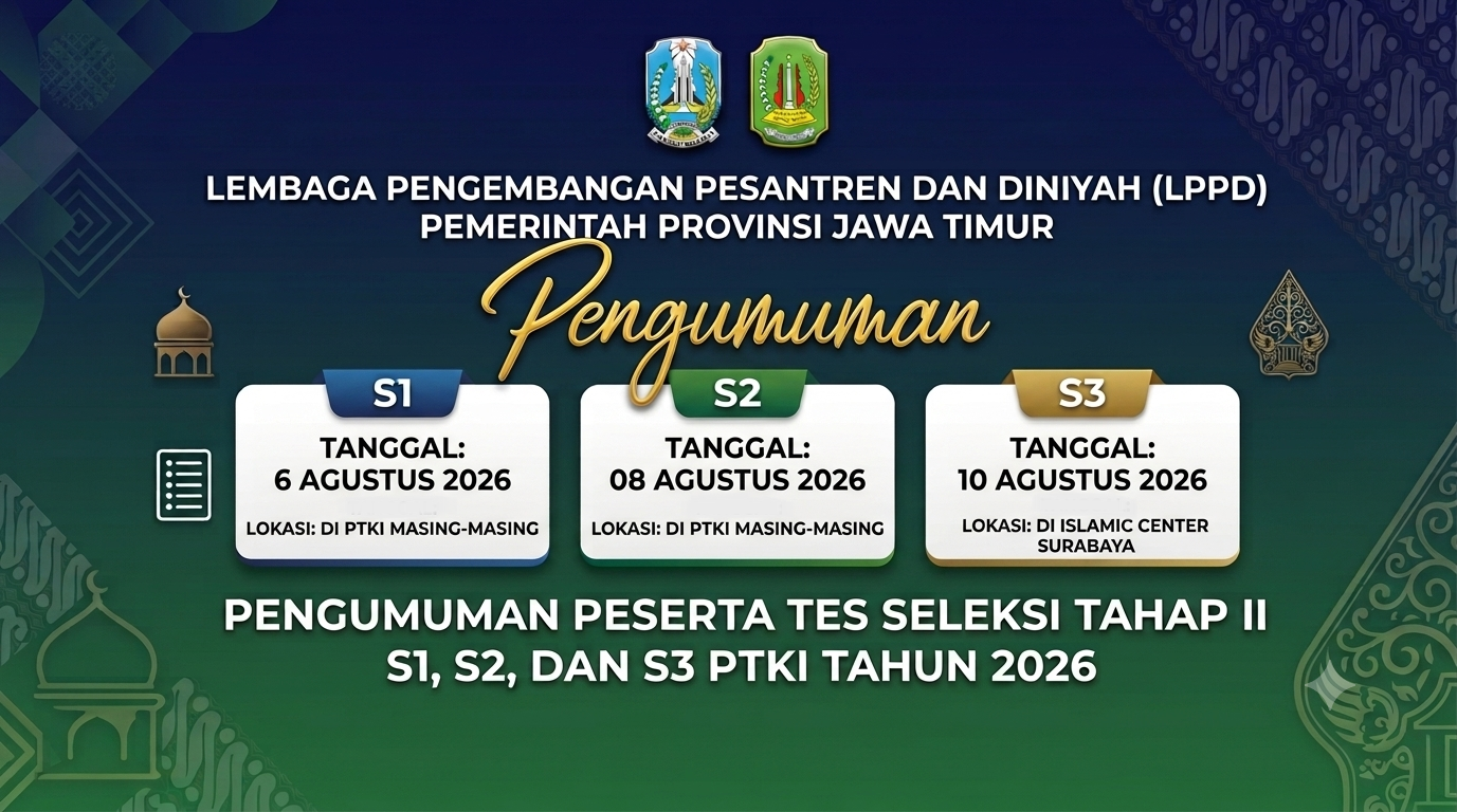 PENGUMUMAN HASIL SELEKSI TAHAP 1 BEASISWA PEMPROV JATIM TAHUN 2026